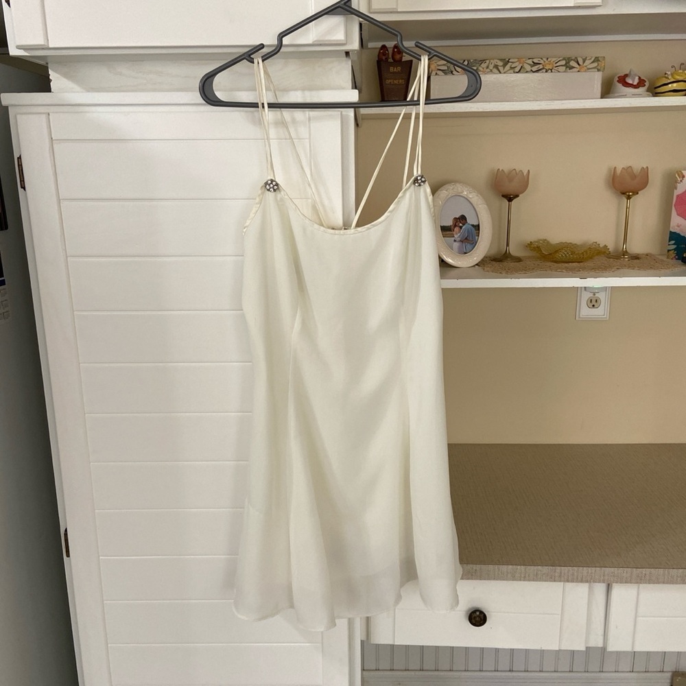 Vintage White Bridal Mini Slip Dress
